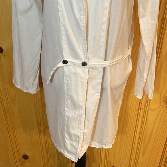 Pas De Calais Cream Linen Duster Jacket S-M - Picture 3 of 8